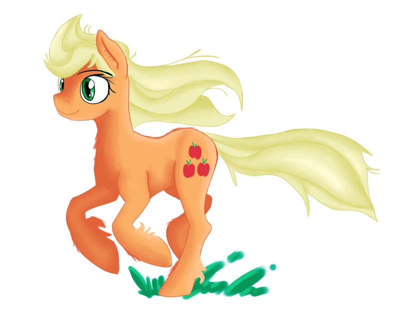 female feral running simple_background solo geomancing jbond third-party_edit friendship_is_magic hasbro my_little_pony applejack_(mlp) earth_pony equid equine horse mammal pony 5:4 digital_media_(artwork) hi_res shaded soft_shading source_request