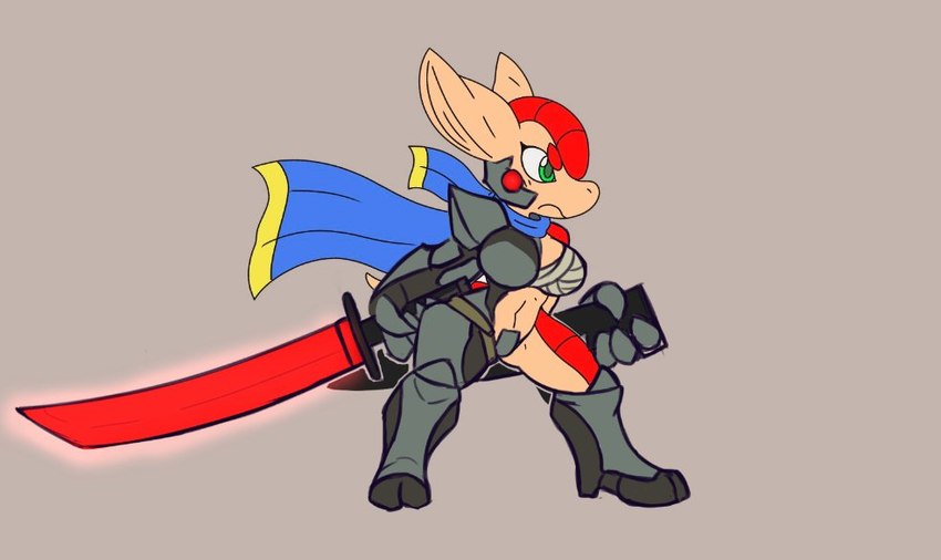 anthro female melee_weapon solo sword weapon reydam arma's_quest konami metal_gear metal_gear_rising:_revengeance platinumgames arma_(arma's_quest) jetstream_sam armadillo mammal xenarthran