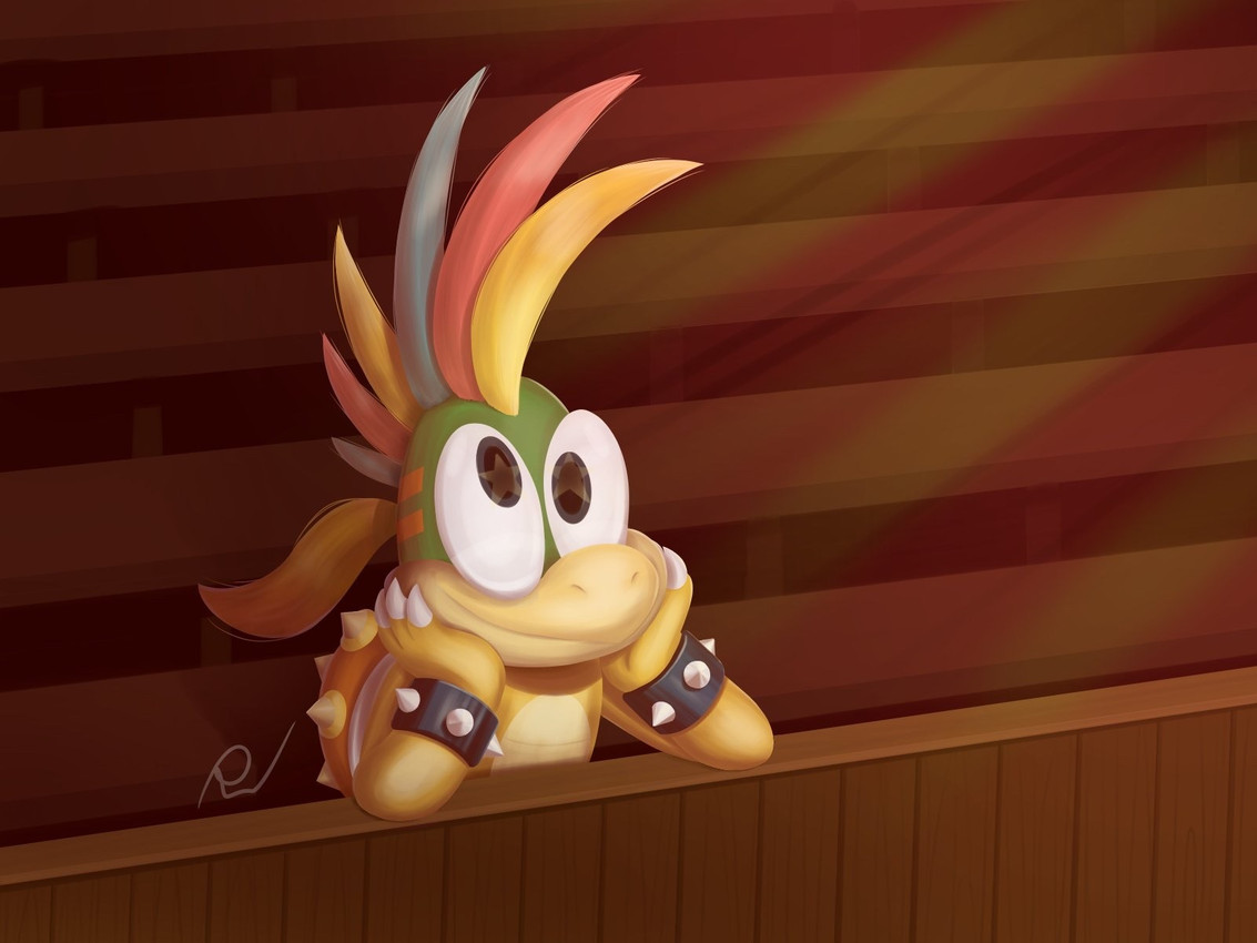 4_fingers anthro arms_bent bench black_bracelet black_eyes blonde_hair blue_hair bracelet claws closed_smile derp_eyes finger_claws fingers hair inside jewelry light looking_up male male_anthro mohawk mouth_closed multicolored_body multicolored_hair multicolored_scales orange_shell pink_hair reflection reflection_in_eyes scales shell smile solo spiked_bracelet spiked_shell spikes spikes_(anatomy) tan_body tan_scales tan_spikes white_claws yellow_body yellow_scales insertthenewblhere mario_bros nintendo koopaling lemmy_koopa koopa scalie 2024 4:3 colored digital_drawing_(artwork) digital_media_(artwork) english_description half-length_portrait hi_res lighting portrait shaded signature