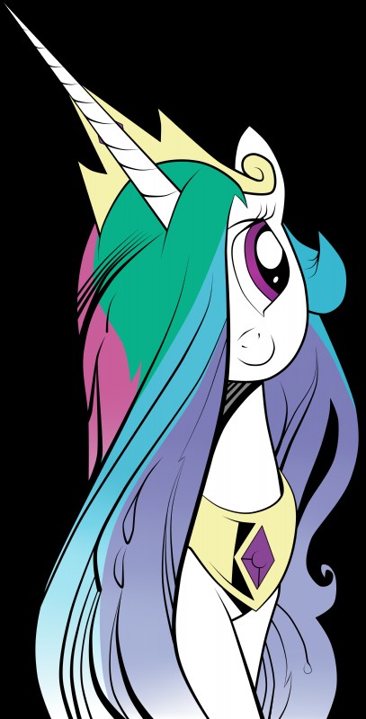 female feral horn simple_background smile solo transparent_background amorecadenza friendship_is_magic hasbro my_little_pony mythology princess_celestia_(mlp) equid equine mammal mythological_creature mythological_equine unicorn 2014 absurd_res alpha_channel hi_res