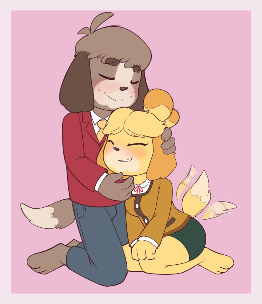 digby and isabelle (animal crossing and etc) created by porldraws