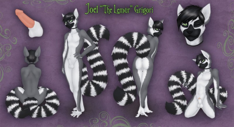 animal_genitalia balls erection femboy genitals male nude penis penis_tip sheath solo tail lividia joel_the_lemur lemur mammal primate ring-tailed_lemur strepsirrhine 2011 cool_colors model_sheet