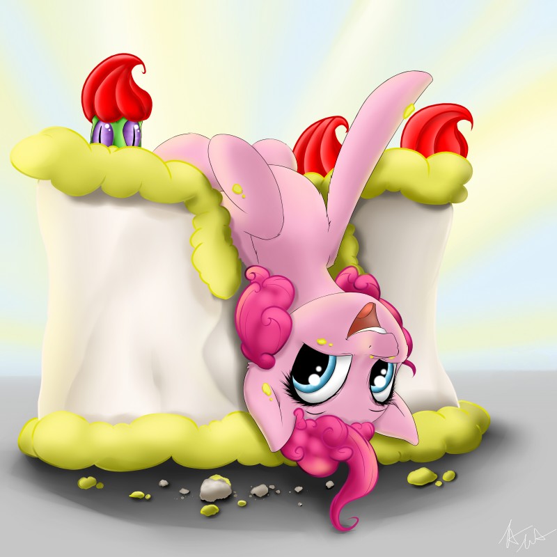 gummy and pinkie pie (friendship is magic and etc) created by pudgeruffian