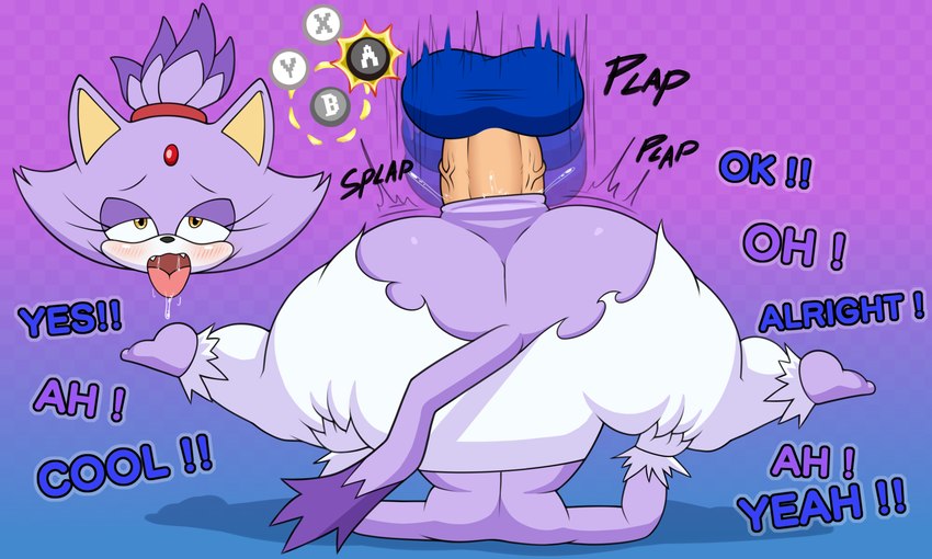 ahegao anal anal_penetration anthro anus balls big_butt butt checkered checkered_background duo erection eyelashes female female_focus forehead_gem gem genitals gradient_background looking_pleasured male male/female pattern_background penetration penile penile_penetration penis penis_in_ass piledriver_position quicktime_event sex short_stack simple_background solo_focus text tongue tongue_out vein veiny_penis mia_(artist) pervymarioman sega sonic_the_hedgehog_(series) blaze_the_cat sonic_the_hedgehog 2025 absurd_res english_text hi_res