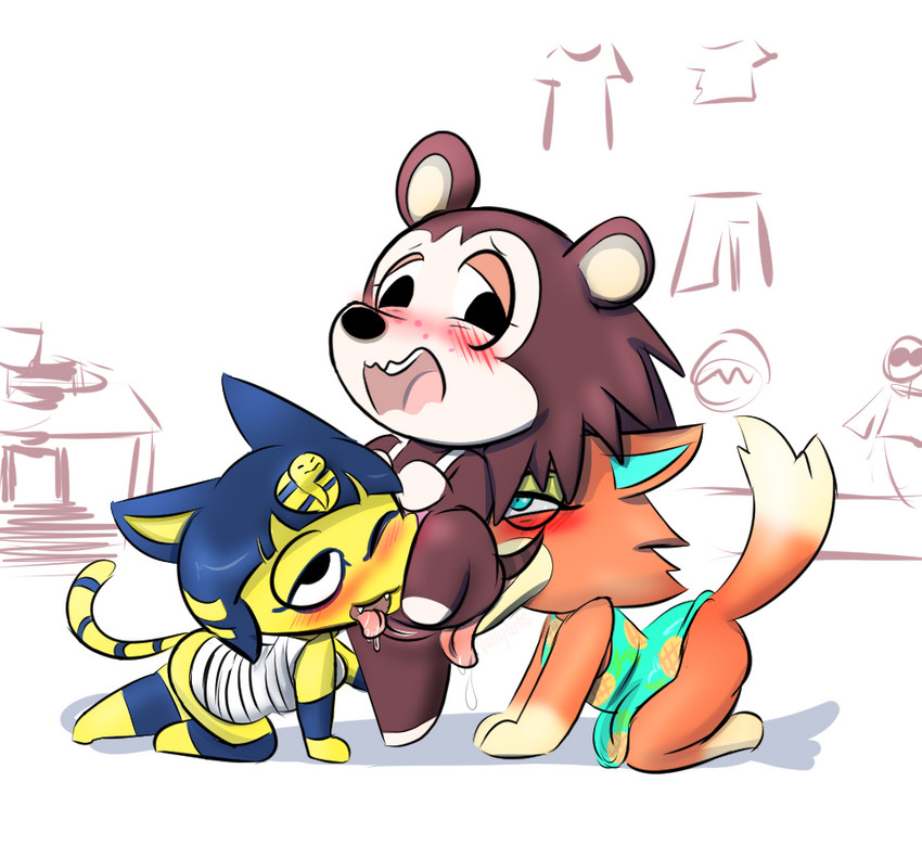 ankha, audie, and sable able (animal crossing and etc) created by vallycuts