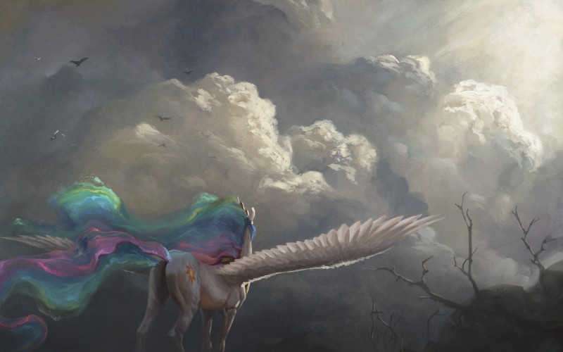 cutie_mark day detailed_background feathered_wings feathers female feral horn outside sky solo white_body white_feathers wings bra1neater friendship_is_magic hasbro my_little_pony mythology princess_celestia_(mlp) equid equine mammal mythological_creature mythological_equine winged_unicorn hi_res