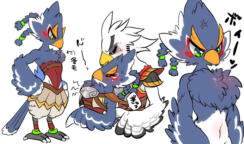 revali and teba (the legend of zelda and etc) created by popemadara