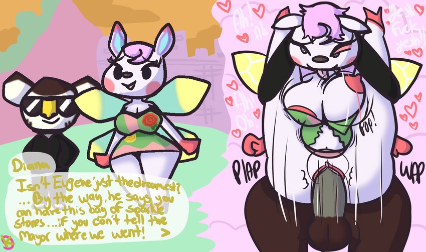 ahegao anthro before_and_after big_breasts bottomwear bouncing_breasts breasts cleavage clothed clothing duo eye_roll female full_nelson insect_wings looking_pleasured male male/female miniskirt penetration skirt tight_clothing tongue tongue_out vaginal vaginal_penetration wide_hips wings klutzatdusk animal_crossing nintendo diana_(animal_crossing) eugene_(animal_crossing) deer fairy koala mammal marsupial vombatiform