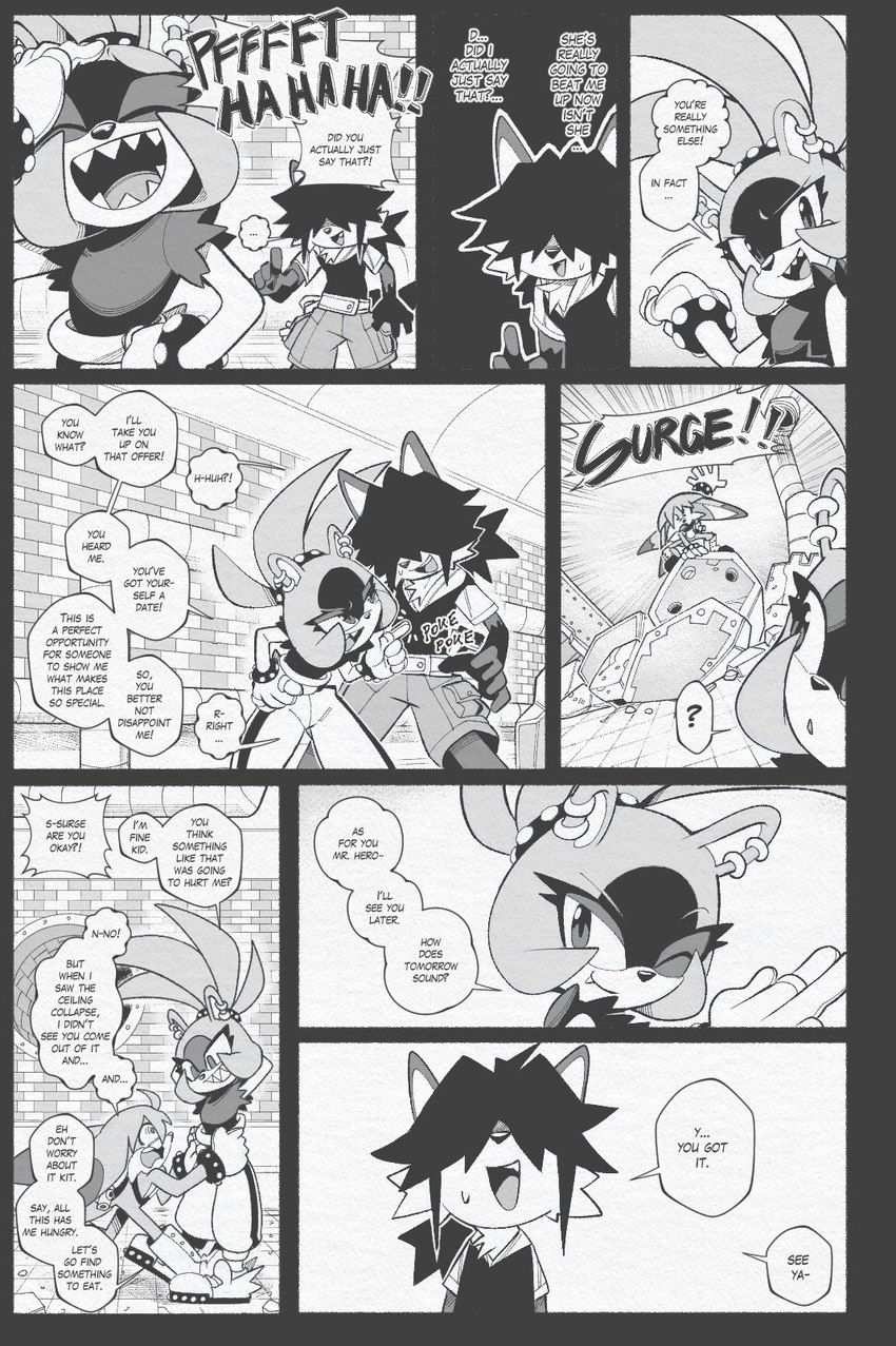 fan character, kitsunami the fennec, and surge the tenrec (sonic the hedgehog (comics) and etc) created by euf-dreamer