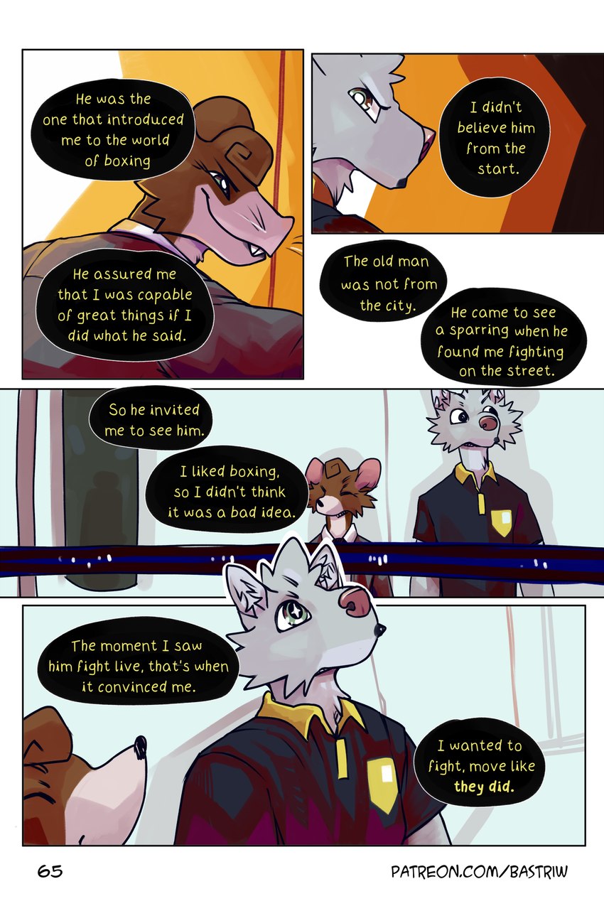 clothing dialogue green_eyes hairless male starry_eyes text yellow_eyes bastriw fran_(bastriw) manu_(bastriw) nico_(bastriw) canid canine canis domestic_dog hairless_dog mammal murid murine primitive_dog rat rodent wolf xoloitzcuintli 2:3 comic english_text hi_res url