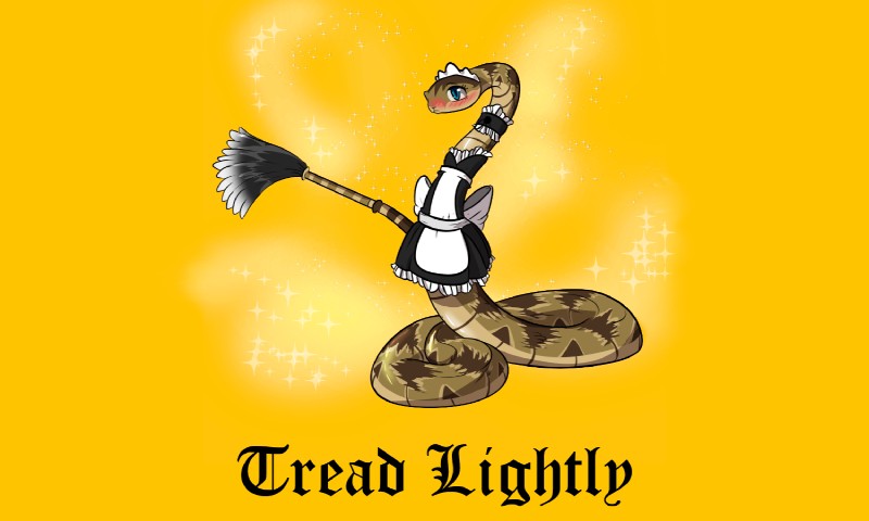 blush bottomwear clothed clothed_feral clothing female feral gadsden_flag legless maid_uniform politics skirt solo uniform alorix don't_tread_on_me pit_viper rattlesnake reptile scalie snake viper 5:3