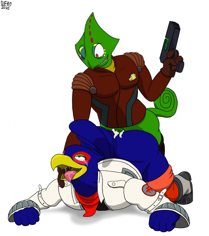falco lombardi and leon powalski (nintendo and etc) created by pizzaozzy (artist)