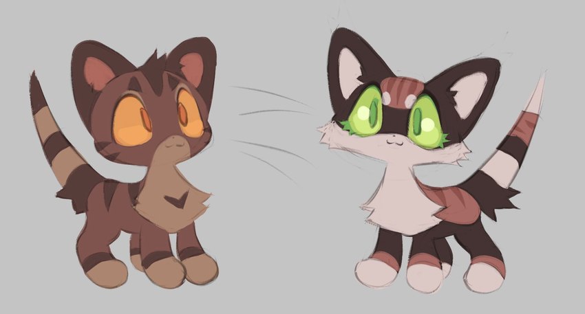 brambleclaw and tawnypelt (warriors (book series)) created by labbit (artist)