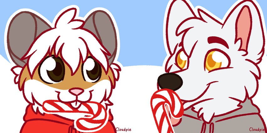 ambiguous_gender anthro black_nose brown_body brown_eyes brown_fur buckteeth candy candy_cane candy_cane_in_mouth candy_in_mouth clothed clothing dessert duo eye_contact eyebrows food food_in_mouth fur hair head_tuft hoodie licking_candy licking_candy_cane licking_food looking_at_another mouth_hold outline pink_inner_ear pink_nose pink_tongue red_clothing red_hoodie red_topwear smile smiling_at_another smiling_at_each_other snout teeth tongue tongue_out topwear tuft white_body white_fur white_hair white_outline yellow_eyes cloudpie conditional_dnp canid canine canis cricetid hamster mammal rodent wolf 2020 2:1 clip_studio_paint_(artwork) digital_drawing_(artwork) digital_media_(artwork) flat_colors hi_res icon linked_icons