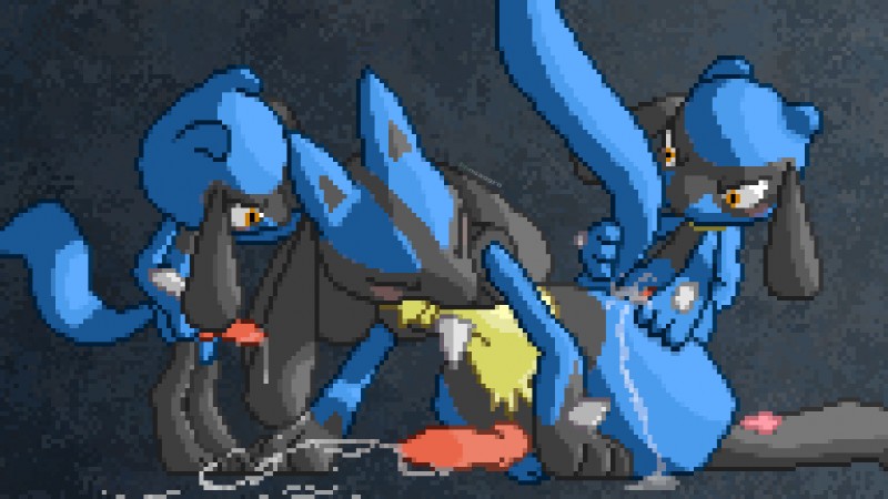 3_fingers 3_toes all_fours amber_eyes anal anal_orgasm anal_penetration animal_genitalia animal_penis anthro anthro_on_anthro anthro_penetrated anthro_penetrating anthro_penetrating_anthro balls biped black_body black_fur black_markings blue_body blue_fur blush bodily_fluids canine_genitalia canine_penis chest_spike cum cum_drip cum_in_ass cum_inside cum_on_ground cum_pool cum_splatter cum_string cum_while_penetrated cumshot dripping ejaculation erection eyes_closed feet fingers from_behind_position fur genital_fluids genitals group group_sex hand_spike hands-free holding_tail imminent_spitroast knot level_difference looking_pleasured male male/male male_penetrated male_penetrating male_penetrating_male markings messy nude orgasm pawpads paws penetration penile penis raised_tail semi-anthro sex simple_background size_difference small_dom_big_sub soles spikes spikes_(anatomy) standing tail tan_body tan_fur textured_background threesome toes trio conditional_dnp phosaggro nintendo pokemon canid canine generation_4_pokemon lucario mammal pokemon_(species) riolu 16:9 2019 digital_media_(artwork) pixel_(artwork) watermark widescreen