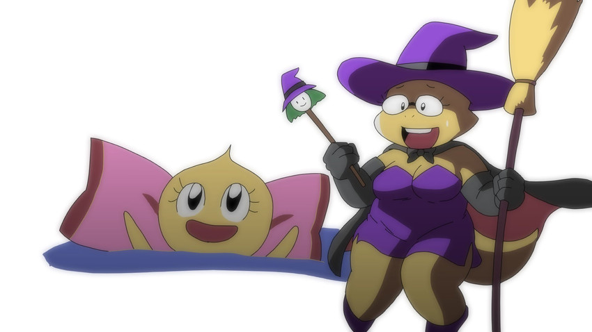 breasts broom buckteeth cleaning_tool cleavage clothed clothing eyewear female footwear glasses hat headgear headwear non-mammal_breasts open_mouth open_smile round_glasses shoes short_stack simple_background smile tail teeth thick_tail thick_thighs white_background wide_hips witch_costume witch_hat alpi undertale undertale_(series) alphys onionsan cephalopod coleoid lizard marine mollusk octopodiform reptile scalie 16:9 2018 archived_source hi_res widescreen