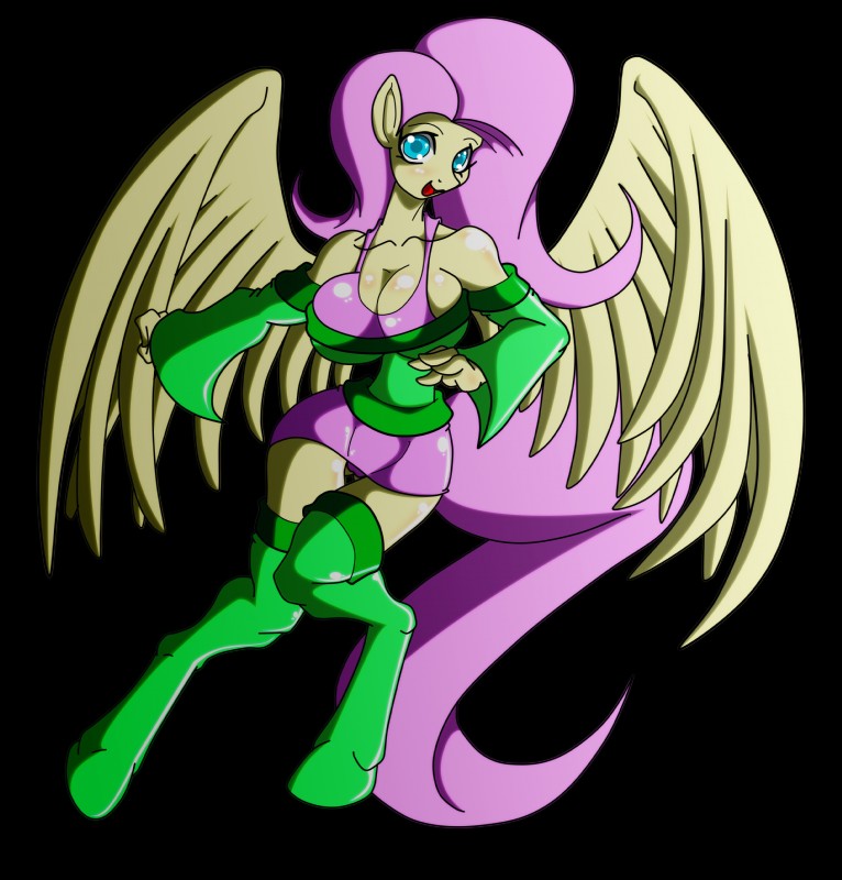 anthro anthrofied blue_eyes bottomwear bra breasts camel_toe cleavage clothed clothing feathered_wings feathers female hair legwear pink_hair simple_background skirt solo stockings transparent_background underwear wings yellow_body yellow_feathers animewave friendship_is_magic hasbro my_little_pony mythology fluttershy_(mlp) equid equine mammal mythological_creature mythological_equine pegasus 2011 absurd_res alpha_channel hi_res