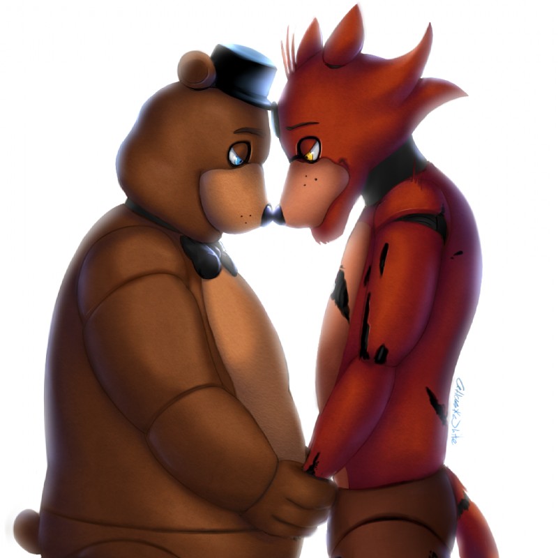 foxy and freddy (five nights at freddy's and etc) created by atlas-white
