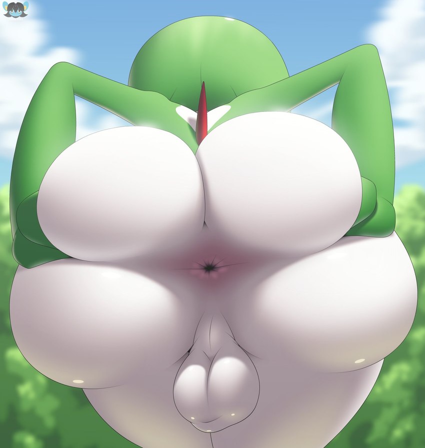 anus anus_focus balls bent_over big_balls big_butt blurred_background bodily_fluids butt butt_focus butt_grab butt_squish cloud detailed_background forest forest_background genitals glistening glistening_balls glistening_body glistening_butt glistening_genitalia glistening_skin green_body green_skin hand_on_butt huge_butt light logo male multicolored_body multicolored_skin nature nature_background not_furry nude perineum pink_anus plant presenting presenting_anus presenting_balls presenting_hindquarters rear_view saggy_balls sky skyscape solo spread_anus spread_butt spreading squish standing text thick_thighs tree two_tone_body two_tone_skin white_balls white_body white_perineum white_skin wide_hips tzokatli nintendo pokemon gardevoir generation_3_pokemon humanoid pokemon_(species) artist_logo colored digital_drawing_(artwork) digital_media_(artwork) hi_res lighting shaded watermark