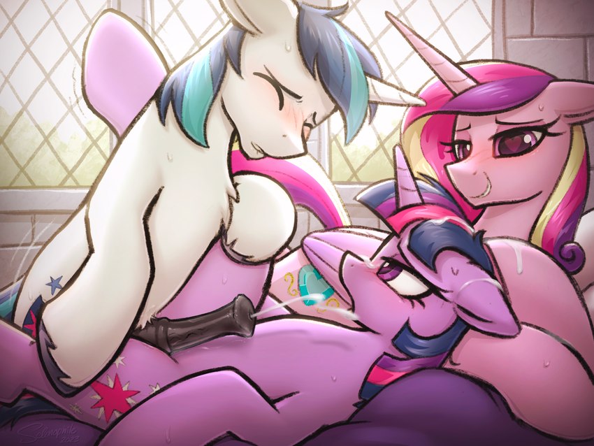 blush bodily_fluids cuckold cuckquean cum cutie_mark eyebrows eyelashes eyes_closed female feral genital_fluids group horn intraspecies male male/female text selenophile friendship_is_magic hasbro my_little_pony mythology princess_cadance_(mlp) shining_armor_(mlp) twilight_sparkle_(mlp) equid equine mammal mythological_creature mythological_equine unicorn 2024 4:3 absurd_res digital_media_(artwork) english_text hi_res brother_(lore) brother_and_sister_(lore) incest_(lore) sibling_(lore) sister_(lore)