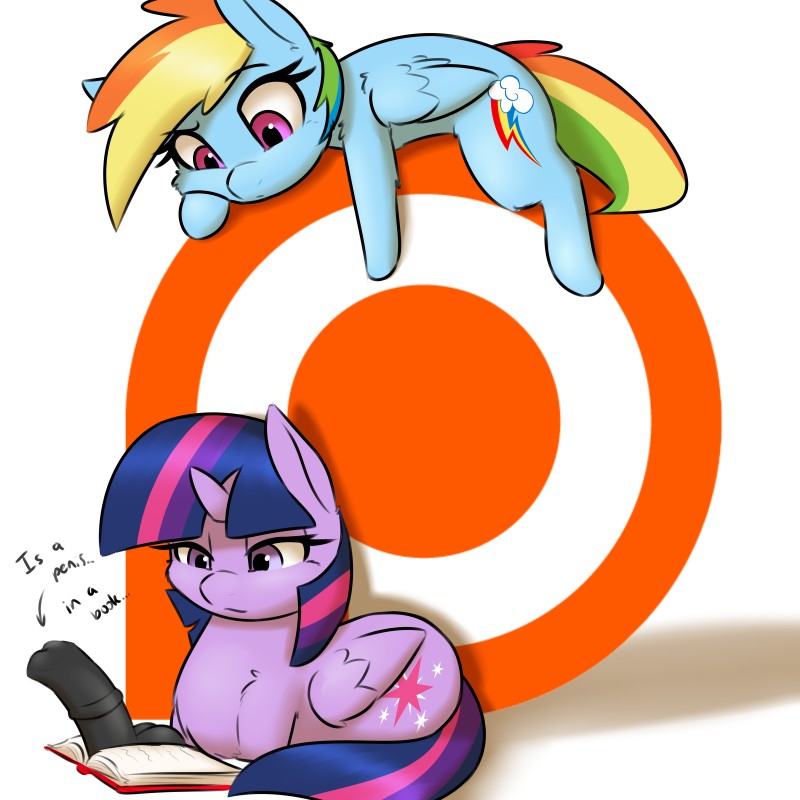 rainbow dash and twilight sparkle (friendship is magic and etc) created by pudgeruffian