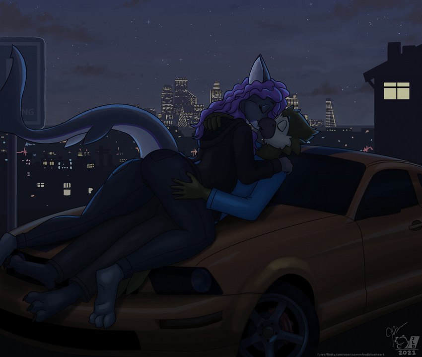 lumi and trish (ford mustang and etc) created by sammfeatblueheart