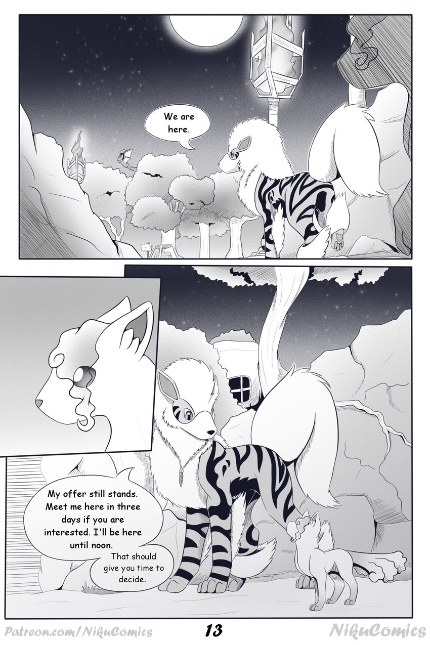 3_panel_comic ambiguous_gender black_nose black_text dialogue duo feral fire fluffy fluffy_tail fur group jewelry looking_at_another multi_tail necklace night number outside pawpads paws plant pupils quadruped roots sky speech_bubble standing star tail talking_to_another text tree white_sclera nikucomics nintendo pokemon pokemon_mystery_dungeon spike_chunsoft kheelan_(eenea) luna_(eenea) alolan_form alolan_vulpix arcanine generation_1_pokemon generation_7_pokemon pokemon_(species) regional_form_(pokemon) zubat 2019 2:3 artist_name comic digital_media_(artwork) english_text greyscale hi_res monochrome url female_(lore) male_(lore)