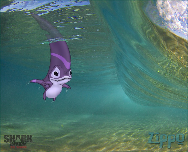 dorsal_fin fangs fin purple_body purple_eyes screencap screencap_background solo swimming teeth underwater water wave zippo_(artist) discovery_channel disney lilo_and_stitch shark_week sinker_(lilo_and_stitch) alien experiment_(lilo_and_stitch) fish marine 2014 digital_media_(artwork) hi_res meme watermark