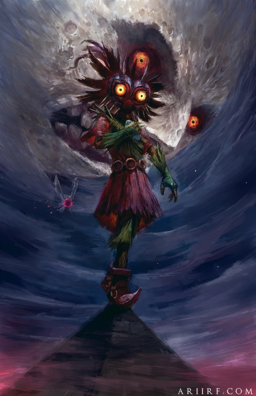 moon and skull kid (the legend of zelda and etc) created by ari ibarra