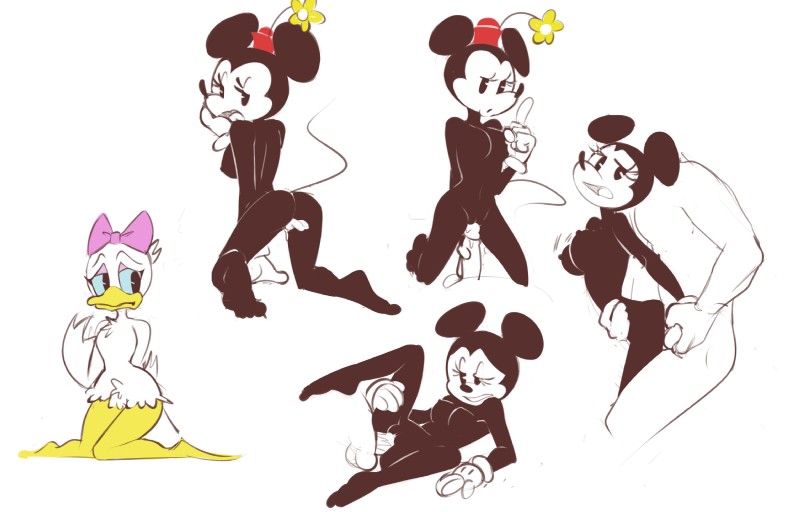 daisy duck and minnie mouse (mickey mouse shorts and etc) created by filthypally