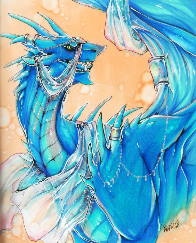 blue_body blue_skin blue_tongue feral green_eyes membrane_(anatomy) membranous_wings open_mouth simple_background solo teeth tongue wings ravoilie flight_rising mythology dragon mythological_creature mythological_scalie ridgeback_dragon scalie 2015 hi_res traditional_media_(artwork)