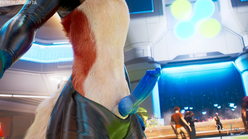 anthro belly clothing erection fluffy fur genitals knot knotted_penis latex latex_clothing male penis pose posed solo sport warm_lighting white_body white_fur daytia c4d rexouium 16:9 3d_(artwork) cinema_4d_(artwork) digital_media_(artwork) hi_res widescreen