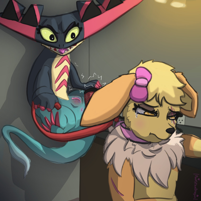 abuse anus argument bdsm beverage bodily_fluids collar crying ear_bow female femboy fight floating flying food genitals kidnapping kitchen leash makeup male male/female nude petplay roleplay sad slave smoothie tears vulva weak wounded poofythedragon nintendo pokemon dragapult eevee generation_1_pokemon generation_8_pokemon pokemon_(species) 1:1 absurd_res comic hi_res story