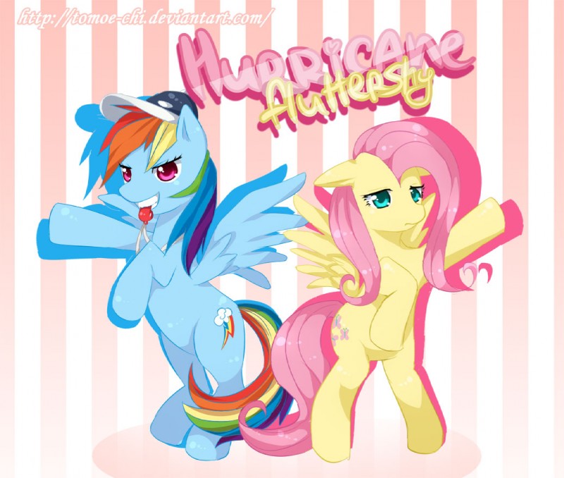 fluttershy and rainbow dash (friendship is magic and etc) created by tomoe-chi