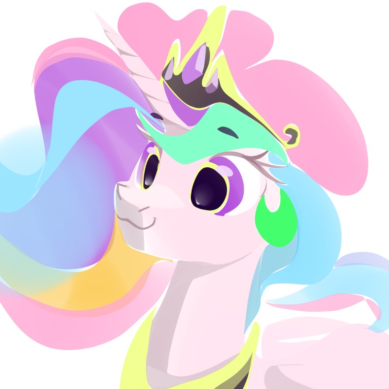 crown feral headgear horn solo wings dimfann friendship_is_magic hasbro my_little_pony mythology princess_celestia_(mlp) equid equine mammal mythological_creature mythological_equine winged_unicorn 1:1 hi_res