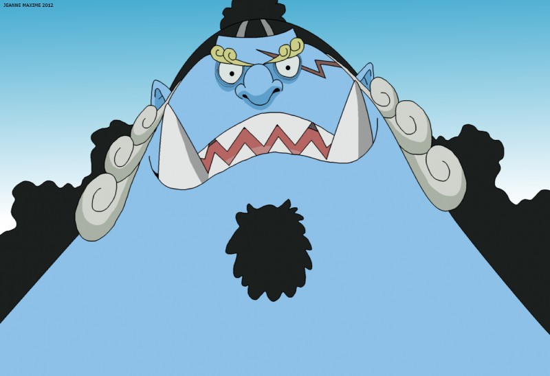 anthro facial_hair fangs hair looking_at_viewer male pirate scar solo teeth maxime-jeanne one_piece jinbe carpet_shark fish fish-men_(one_piece) marine shark whale_shark 2012 hi_res