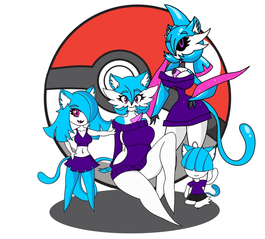 anthro female group irondoll haydendjredskin nintendo pokemon gardiehayden future_pokemon gardevoir generation_3_pokemon generation_9_pokemon humanoid iron_valiant kirlia paradox_pokemon pokemon_(species) ralts shiny_pokemon absurd_res hi_res