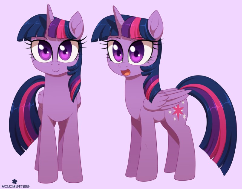 cutie_mark eyelashes feathered_wings feathers female feral hair horn long_hair looking_at_viewer multicolored_hair multicolored_tail open_mouth open_smile purple_body purple_eyes purple_feathers simple_background smile solo tail wings verawitch friendship_is_magic hasbro my_little_pony mythology twilight_sparkle_(mlp) equid equine mammal mythological_creature mythological_equine winged_unicorn 2017