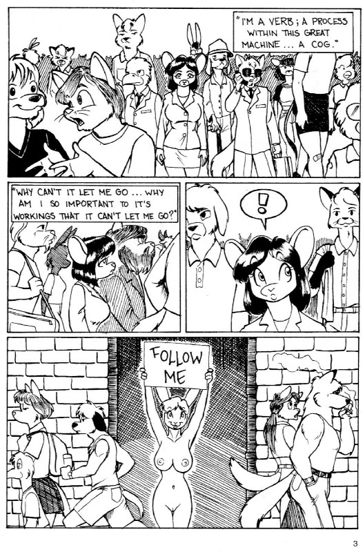 anthro city crowds female genitals group nipples nude public pussy rat_maze text david_a_cantero genus lagomorph leporid mammal mouse murid murine rabbit rodent black_and_white comic english_text hi_res monochrome pen_(artwork) traditional_media_(artwork)