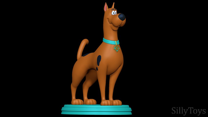 3d_modeling 3d_print black_background brown_body collar feral fur male markings raised_tail simple_background smile snout solo spots spotted_body spotted_fur spotted_markings tail sillytoys hanna-barbera scooby-doo_(series) scooby-doo canid canine mammal 16:9 3d_(artwork) digital_media_(artwork) hi_res widescreen