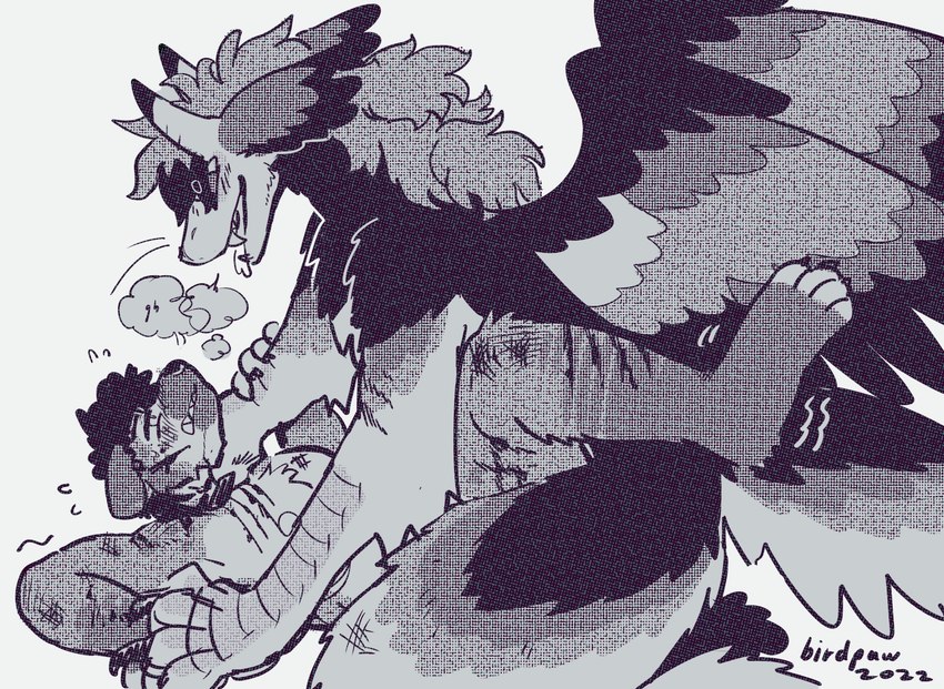 ambiguous_penetration anthro anthro_on_anthro anthro_penetrated anthro_penetrating anthro_penetrating_anthro anvil_position arm_grab blood bodily_fluids breath duo fangs feathered_ears feathered_wings feathers from_front_position fur hair hand_on_neck horn kneeling larger_male legs_up lying male male/male male_penetrated male_penetrating male_penetrating_male masochism mastectomy_scar on_back open_mouth open_smile orgasm penetration penile penile_penetration pinned questionable_consent restrained scar scratches sex side_view simple_background size_difference smaller_male smile tail tail_tuft teeth text throat_grab tuft white_background wings wounded wrist_grab birdpaw_(artist) mythology fursona_(birdpaw) remi_(yeenbitez) dragon feathered_dragon feathered_scalie furred_dragon furred_scalie hybrid hyena mammal mythological_creature mythological_scalie scalie 2022 artist_name digital_media_(artwork) greyscale halftone hi_res monochrome trans_(lore) trans_man_(lore)