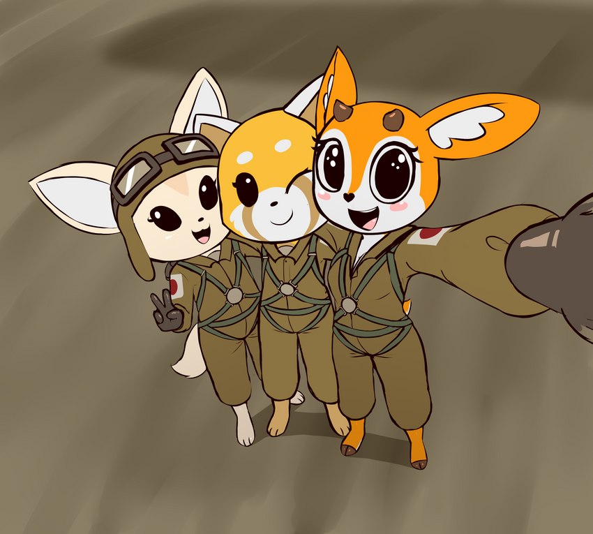 fenneko, retsuko, and tsunoda (aggretsuko and etc) created by e254e