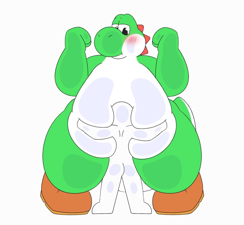 against_surface ambiguous_gender anthro arms_bent belly belly_smother belly_squish big_belly big_dom_small_sub big_tail blush boots clothing dominant duo face_squish footwear half-closed_eyes happy hug huge_belly huge_tail huge_thighs hugging_belly larger_ambiguous looking_down_at_another male male/male narrowed_eyes overweight rear_view shoes size_difference smaller_ambiguous smothering spikes squish standing tail thick_thighs thigh_squish tiptoes sugar_but_nsfw mario_bros nintendo dinosaur green_yoshi human mammal prehistoric_species reptile scalie yoshi colored_sketch digital_drawing_(artwork) digital_media_(artwork) hi_res sketch