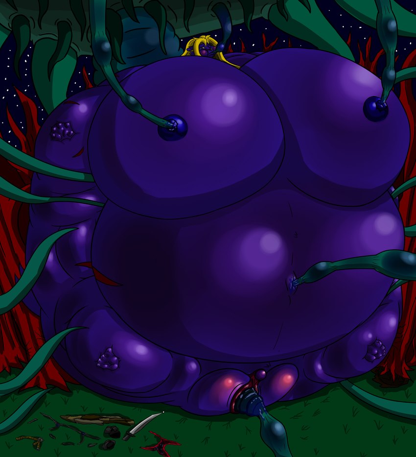 ambiguous_form anthro belly belt berry_juice big_belly big_breasts big_clitoris big_pussy blonde_hair blueberry_inflation blueberry_juice blush bodily_fluids boots bottomwear breast_expansion breasts cheek_bulge clitoris clothing expansion female food footwear force_feeding forced forest fruit genital_fluids genitals grass hair huge_belly huge_breasts huge_clitoris hyper hyper_belly hyper_breasts hyper_genitalia hyper_inflation hyper_pussy immobile inflation juice_(beverage) magic melee_weapon navel_fetish navel_penetration nipple_fetish nipple_penetration nipple_play nipples panties pants penetration plant plant_transformation plump_labia pussy scar sex shirt shoes sky solo spherical_inflation star sword tank_top teeth tentacles the_dark_berry_grove topwear tree underwear vaginal vaginal_fluids vaginal_penetration vines weapon unknown_artist aries_passadar canid canine canis mammal wolf absurd_res hi_res