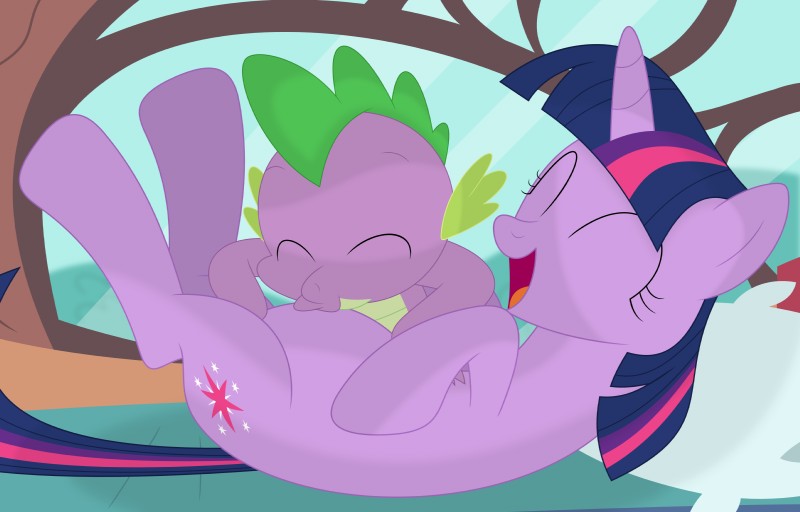 spike and twilight sparkle (friendship is magic and etc) created by porygon2z