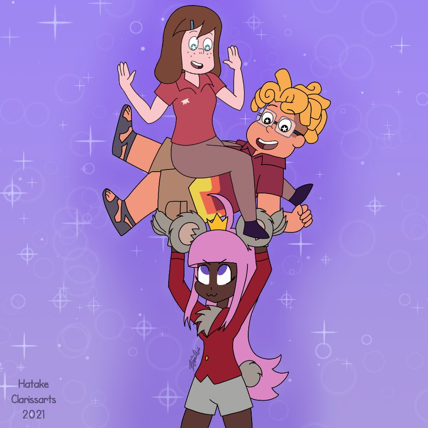 female group male male/female muscular not_furry princess royalty hatakeclarissarts cartoon_network ok_k.o.!_let's_be_heroes steven_universe jane_(steven_universe) koala_princess ronaldo_fryman human humanoid koala mammal marsupial vombatiform 1:1 crossover digital_drawing_(artwork) digital_media_(artwork)