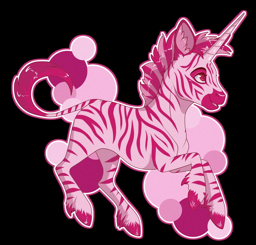 ambiguous_gender feral glistening glistening_eyes horn inner_ear_fluff open_mouth open_smile side_view simple_background smile solo striped_back striped_legs striped_neck tail tail_tuft transparent_background tuft milk-jug hasbro my_little_pony mythology equid equine mammal mythological_creature mythological_equine unicorn zebra alpha_channel monochrome