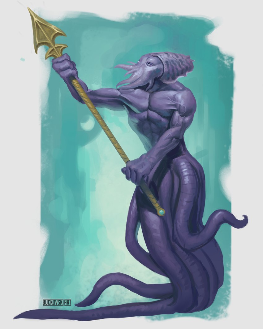 abs anthro biceps holding_object holding_weapon male muscular muscular_anthro muscular_male nude pecs purple_body solo tentacles vein veiny_muscles weapon buckovskiart cephalopod coleoid cuttlefish decapodiform marine mollusk werecreature werecuttlefish 2023 4:5 absurd_res digital_media_(artwork) hi_res