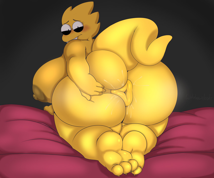 alphys (undertale (series) and etc) created by wit 1
