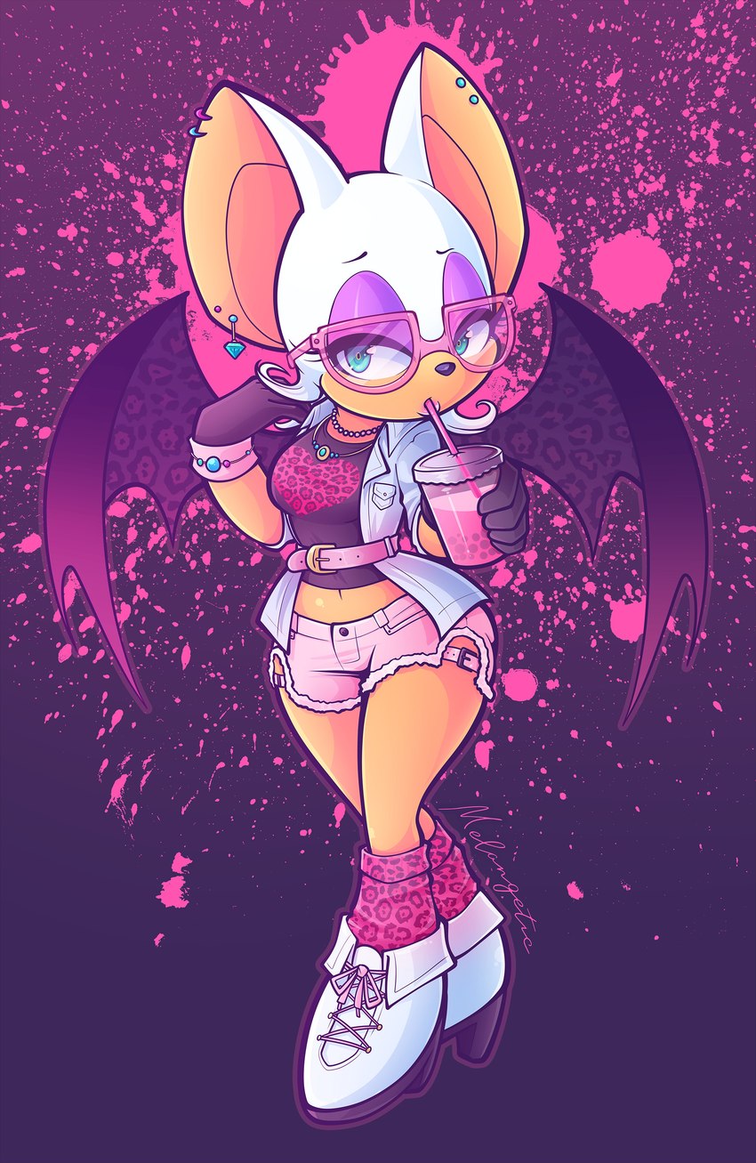rouge the bat (sonic the hedgehog (series) and etc) created by melangetic